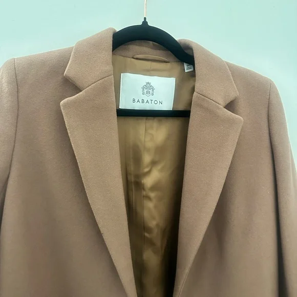 Babaton estate coat virgin wool desert sand 2xs - Picture 4 of 6